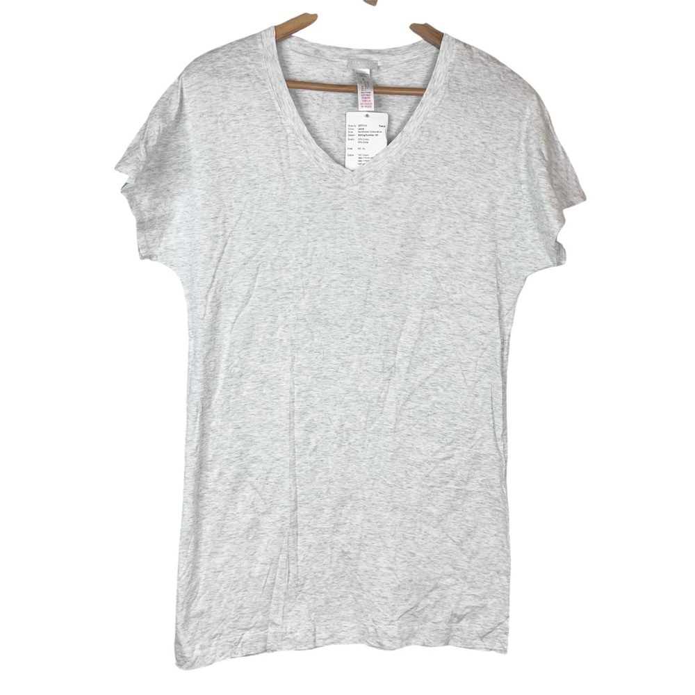 NWT Hanro Laura Grey Melange V Neck Oversized Tee/Bigshirt/ Short Sleep-gown